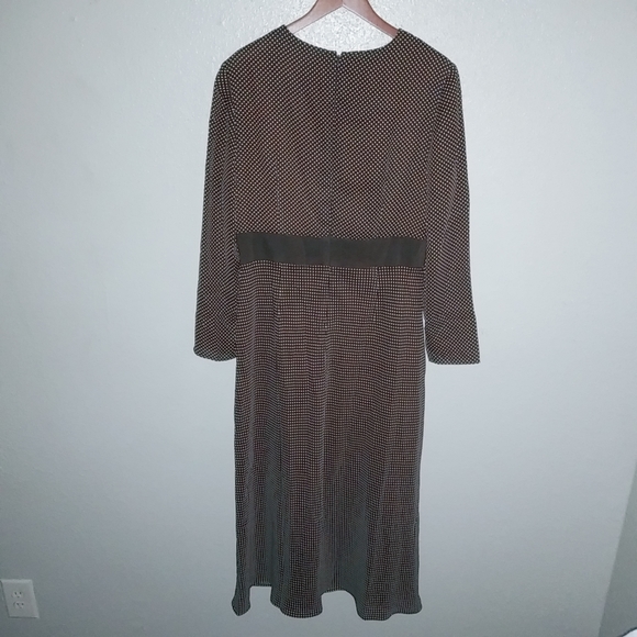 LNY Lennie 16 Gwennevere  Cappuccino Dot Dress Plus - Picture 5 of 10